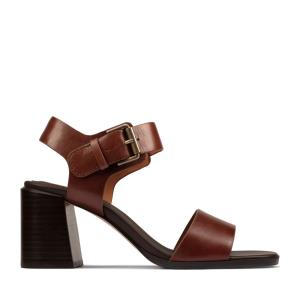 Women's Clarks Landra 70 Strap Sandals Dark Brown | CLK042CEB