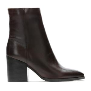 Women's Clarks Lydia Mid Heeled Boots Dark Brown | CLK860WXD