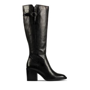 Women's Clarks Mascarpone 2 Up Heeled Boots Black | CLK502NOY