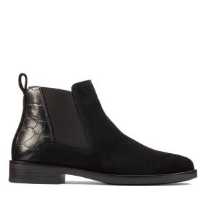 Women's Clarks Memi Top Chelsea Boots Black | CLK305YNJ