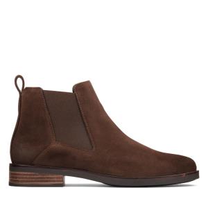 Women's Clarks Memi Top Chelsea Boots Dark Brown | CLK972YRQ