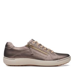 Women's Clarks Nalle Lace Flat Shoes Bronze | CLK978IFR