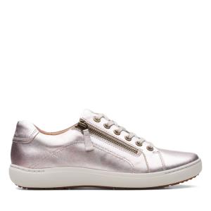 Women's Clarks Nalle Lace Sneakers Platinum | CLK702SEY