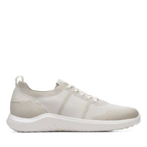 Women's Clarks Nova Lite Lace Sneakers White | CLK549OVR