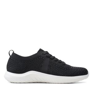 Women's Clarks Nova Spark Sneakers Black | CLK487KVF