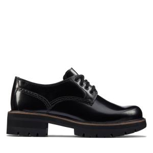 Women's Clarks Orianna Derby Black Shoes Black | CLK675YIE