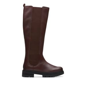 Women's Clarks Orianna Long Knee-high Boots Brown | CLK879ZUK