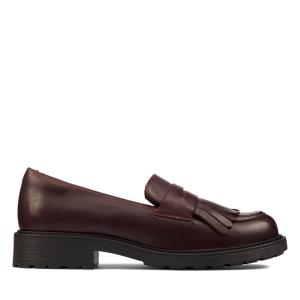 Women's Clarks Orinoco 2 Loafer Flat Shoes Burgundy | CLK381FCP