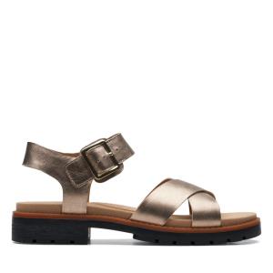 Women's Clarks Orinoco Strap Sandals Metal | CLK210AMC