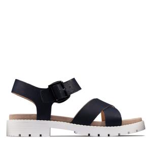 Women's Clarks Orinoco Strap Sandals Navy | CLK517HUY