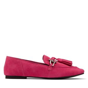 Women's Clarks Pure 2 Tassel Flat Shoes Pink | CLK132PRM