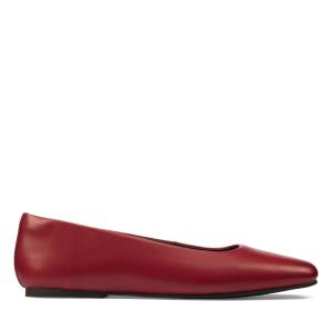 Women's Clarks Pure Ballet 2 Flat Shoes Red | CLK034ECJ