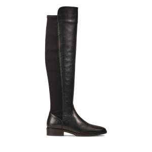 Women's Clarks Pure Caddy Knee-high Boots Black | CLK506PTW