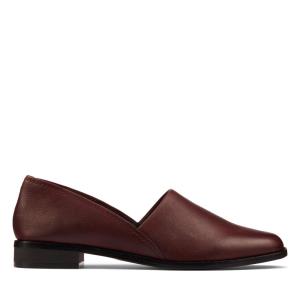 Women's Clarks Pure Easy Ballet Flats Burgundy | CLK871EAN