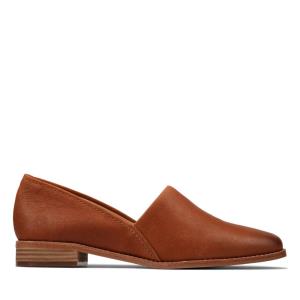 Women's Clarks Pure Easy Loafers Brown | CLK205TQD