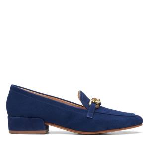 Women's Clarks Seren 30 Step Loafers Blue | CLK059YFH