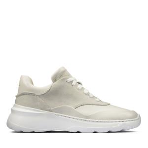 Women's Clarks Sprint Lite Lace Sneakers White | CLK859DSA