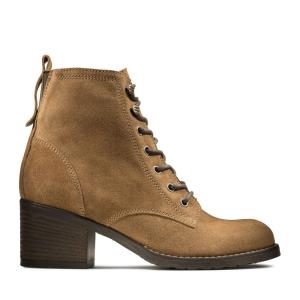 Women's Clarks Thornby Lace Ankle Boots Brown | CLK698WFP