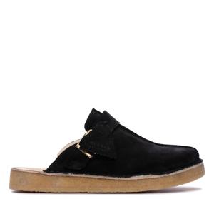 Women's Clarks Trek Mule Slippers Black | CLK261LRG