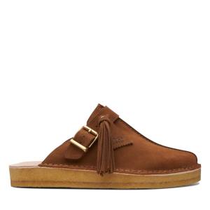 Women's Clarks Trek Mule Slippers Brown | CLK692NYL