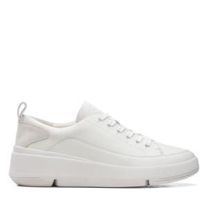 Women's Clarks Tri Flash Lace Sneakers White | CLK703VWR