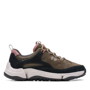 Women's Clarks Tri Path SprtGTX Sneakers Dark Olive | CLK438IWA