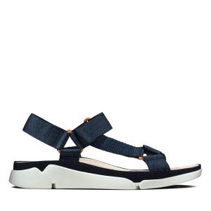 Women's Clarks Tri Sporty Sandals Navy | CLK362CPN