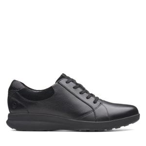 Women's Clarks Un Adorn Lace Sneakers Black | CLK154YKZ