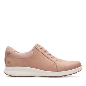 Women's Clarks Un Adorn Lace Sneakers Pink | CLK147HIV