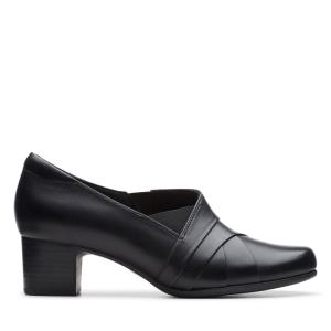 Women's Clarks Un Damson Adele Heels Shoes Black | CLK863RHQ