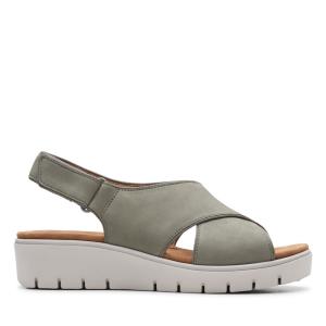 Women's Clarks Un Karely Sun Sandals Olive | CLK985GYD