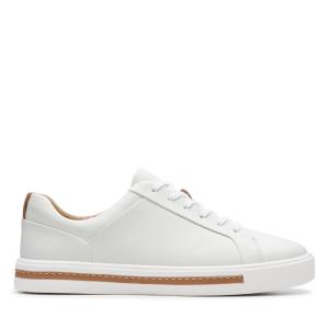 Women's Clarks Un Maui Lace Sneakers White | CLK764AYU