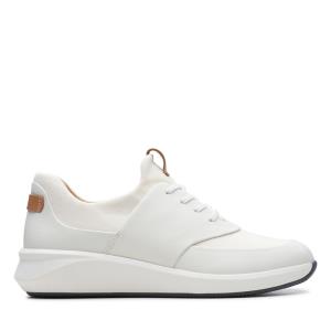 Women's Clarks Un Rio Lace Sneakers White | CLK385LJY