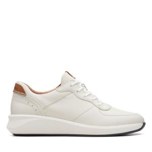 Women's Clarks Un Rio Sprint Sneakers White | CLK201NMR