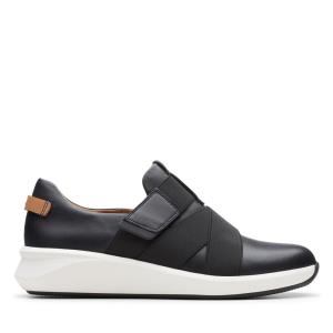 Women's Clarks Un Rio Strap Sneakers Black | CLK950VPR