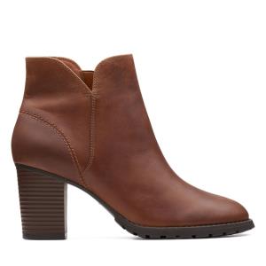 Women's Clarks Verona Trish Ankle Boots Dark Brown | CLK540URN