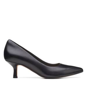 Women's Clarks Violet 55 Rae Heels Shoes Black | CLK937HFP