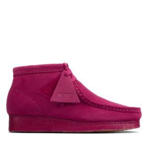 Women's Clarks Wallabee Boot Ankle Boots Purple | CLK062ATF