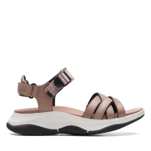 Women's Clarks Wave2.0 Sail. Sandals Pink | CLK936GCI