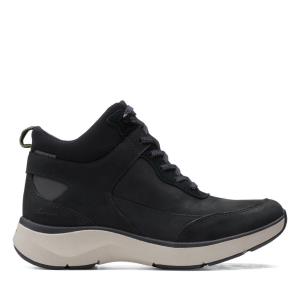 Women's Clarks Wave 2.0 Mid. Ankle Boots Black | CLK952FBN