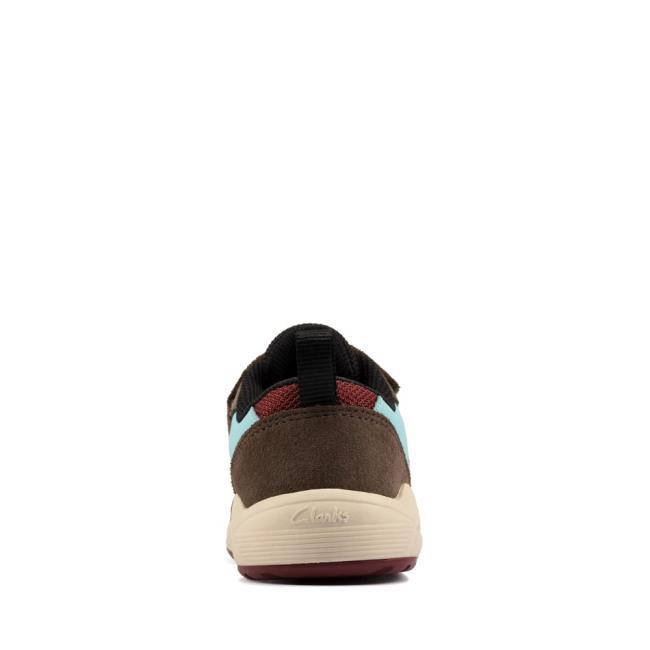 Boys' Clarks Aeon Flex Kid Sneakers Brown | CLK061KBZ