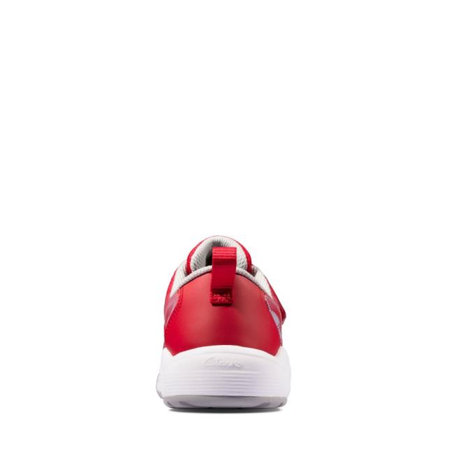 Boys' Clarks Aeon Pace Kid Sneakers Red / Grey | CLK502PJW