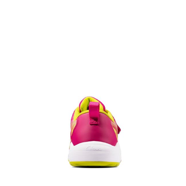 Boys' Clarks Aeon Pace Youth Sneakers Pink / Light Green | CLK468KCF