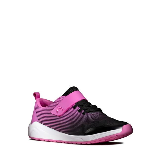 Boys' Clarks Aeon Pace Youth Sneakers Pink | CLK965VQU