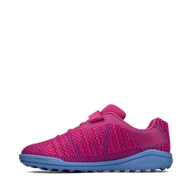 Boys' Clarks Award Swift Kid Sneakers Pink | CLK658VKD