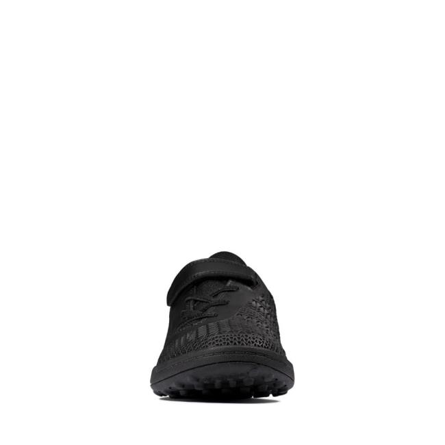 Boys' Clarks Award Swift Youth Sneakers Black | CLK539BTQ