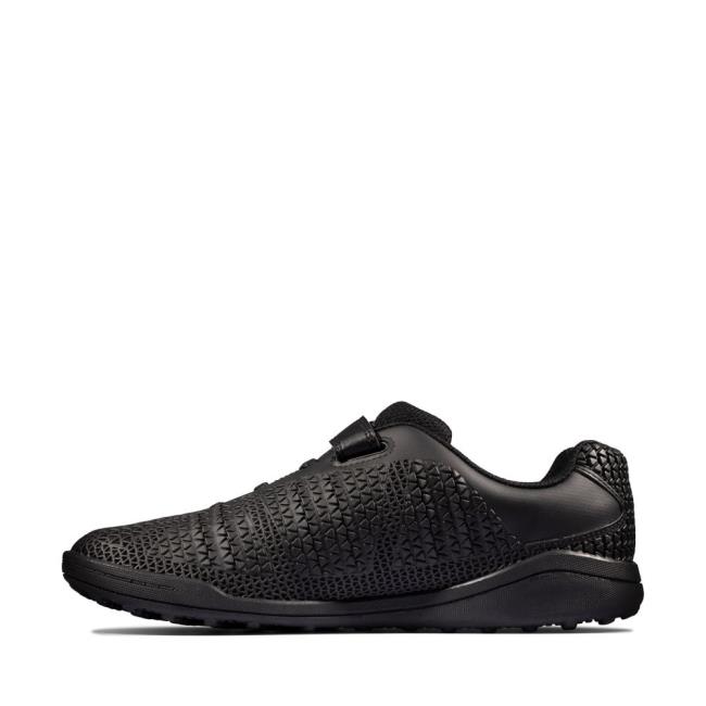 Boys' Clarks Award Swift Youth Sneakers Black | CLK539BTQ