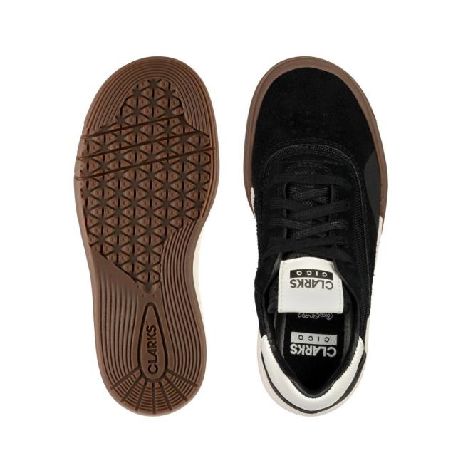 Boys' Clarks Cica Kid Sneakers Black | CLK071FKG