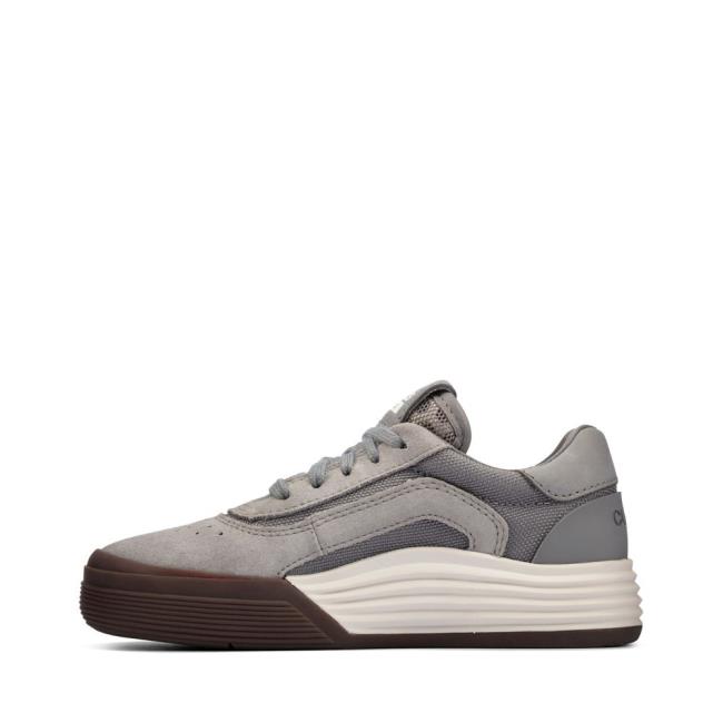 Boys' Clarks Cica Kid Sneakers Grey | CLK417OKS