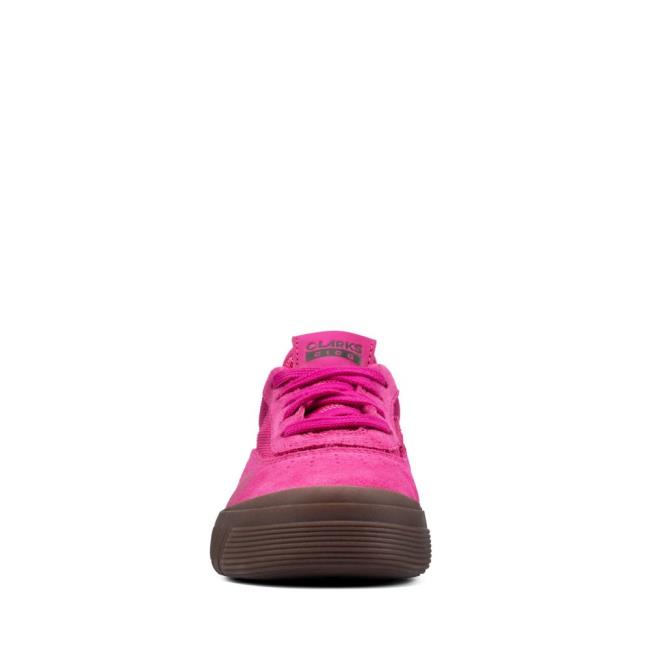 Boys' Clarks Cica Kid Sneakers Pink | CLK028XCR